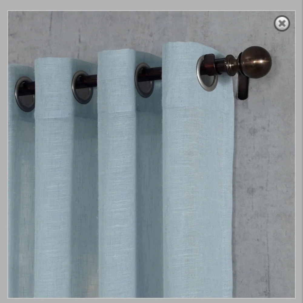 One Panel - Akari Dusty Blue Sheer Grommet Window Panel 84in.